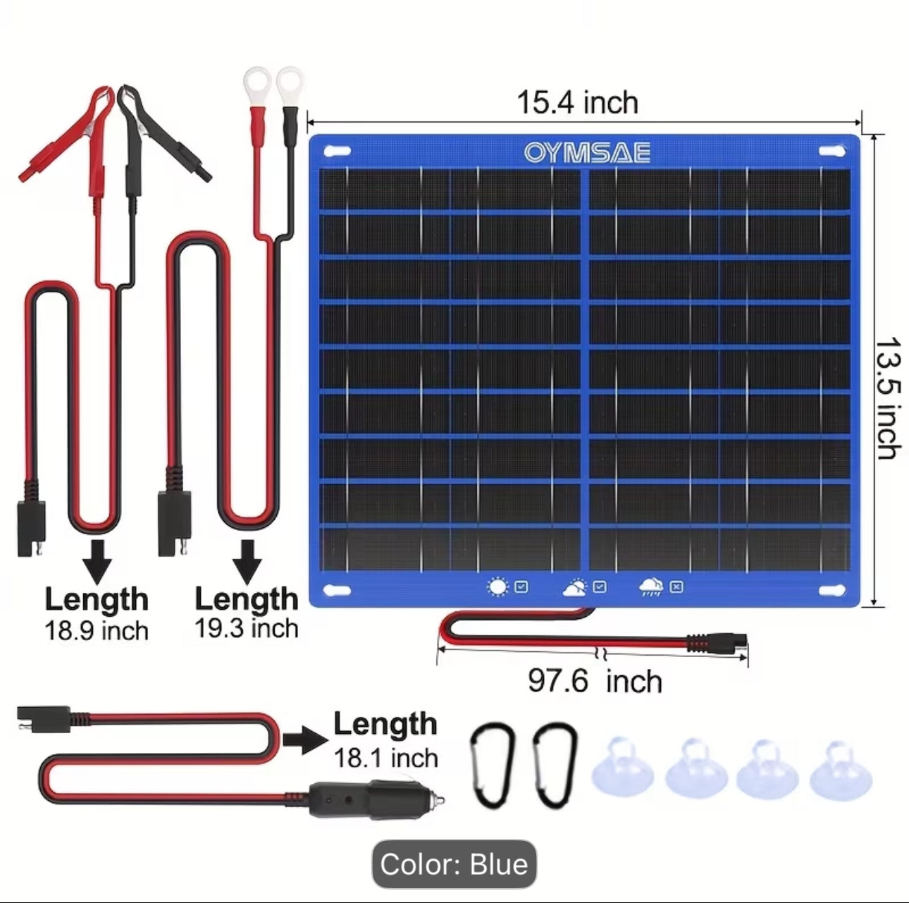 Pack of 2 12 V solar battery charger and maintainer for boats parked RV cars Royal tushar