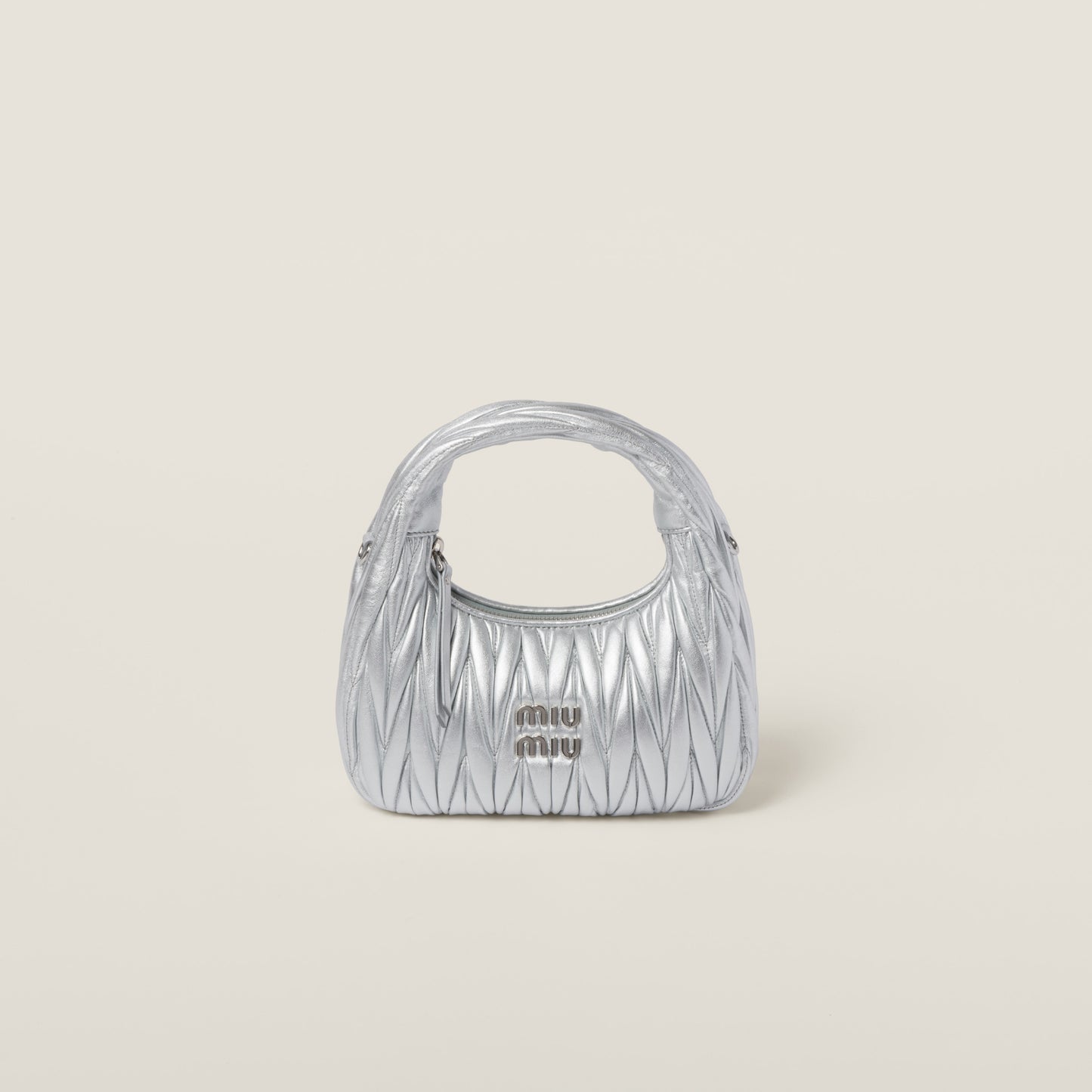 Miu Miu Wander matelassé nappa leather hobo bag