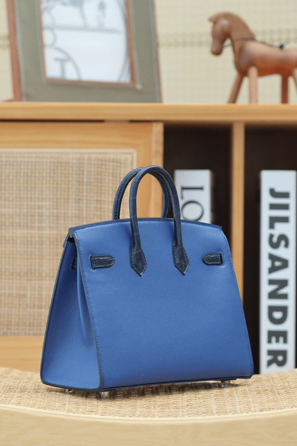 Hermes Seellier 20 Classic Blue Luxe Handbag Royal tushar