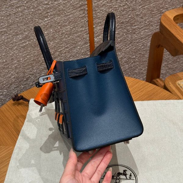 Hermes sellier Chic Navy Calfskin Handbag