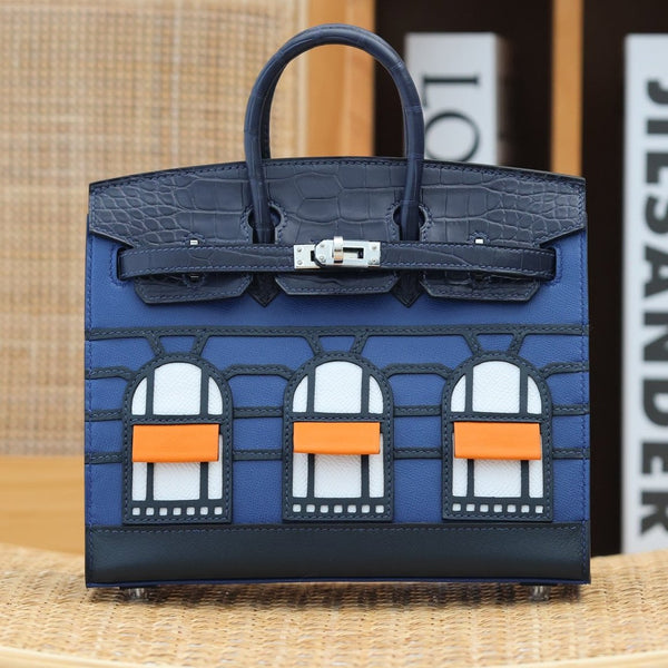Hermes Seellier 20 Classic Blue Luxe Handbag