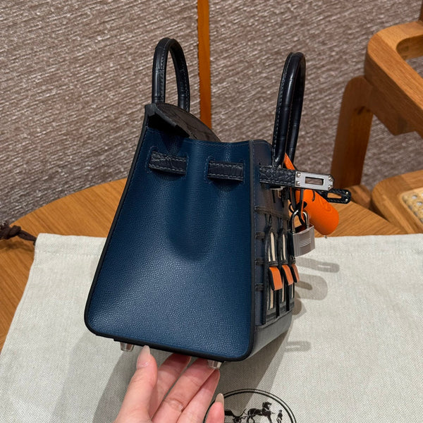 Hermes sellier Chic Navy Calfskin Handbag Royal tushar