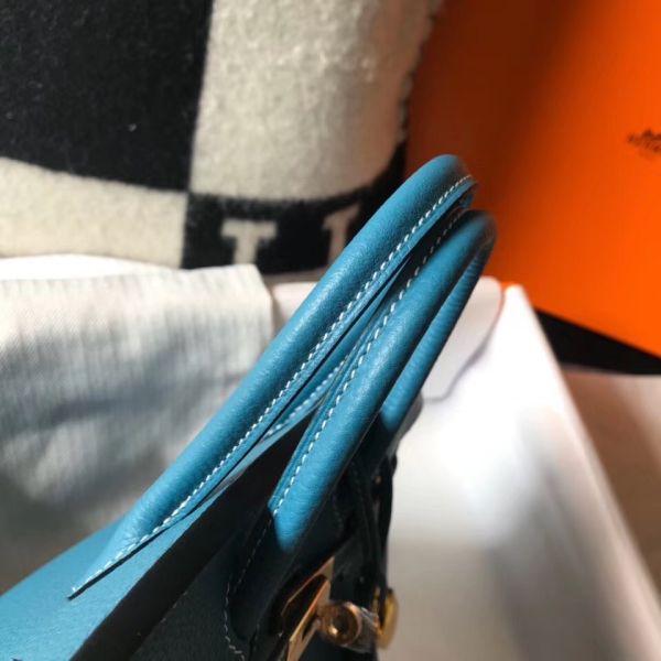 Stylish Blue Leather Handbag Royal tushar