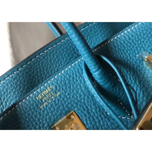 Stylish Blue Leather Handbag