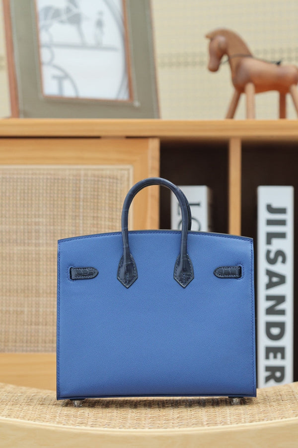 Hermes Seellier 20 Classic Blue Luxe Handbag Royal tushar