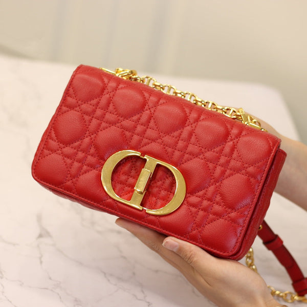 Dior Caro Bag Red Supple Cannage Calfskin Royal tushar