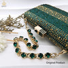 Rhinestone Embellished Pump and Handbag Set Royal tushar