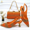 Rhinestone Embellished Pump and Handbag Set Royal tushar