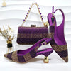 Rhinestone Embellished Pump and Handbag Set Royal tushar