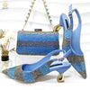 Rhinestone Embellished Pump and Handbag Set Royal tushar