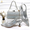 Rhinestone Embellished Pump and Handbag Set Royal tushar