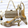 Rhinestone Embellished Pump and Handbag Set Royal tushar