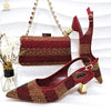 Rhinestone Embellished Pump and Handbag Set Royal tushar