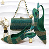 Rhinestone Embellished Pump and Handbag Set Royal tushar