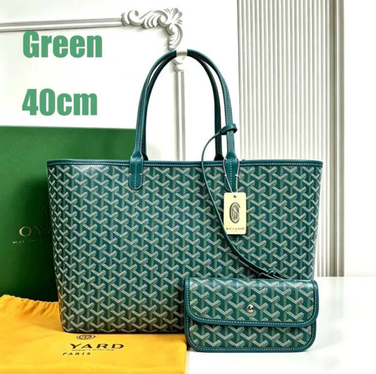 Green Saint Louis PM Tote Bag Palladium Hardware Royal tushar