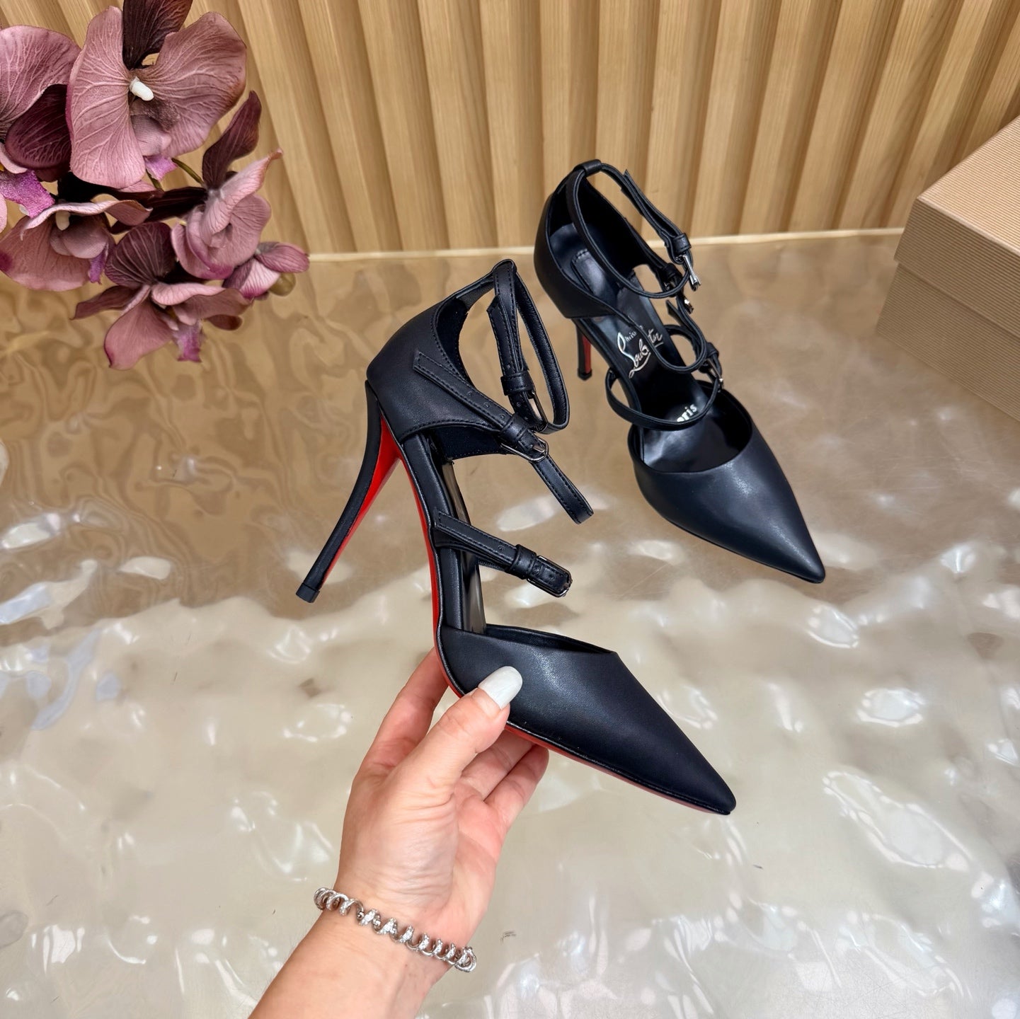 MILENA 100 LEATHER PUMP Royal tushar