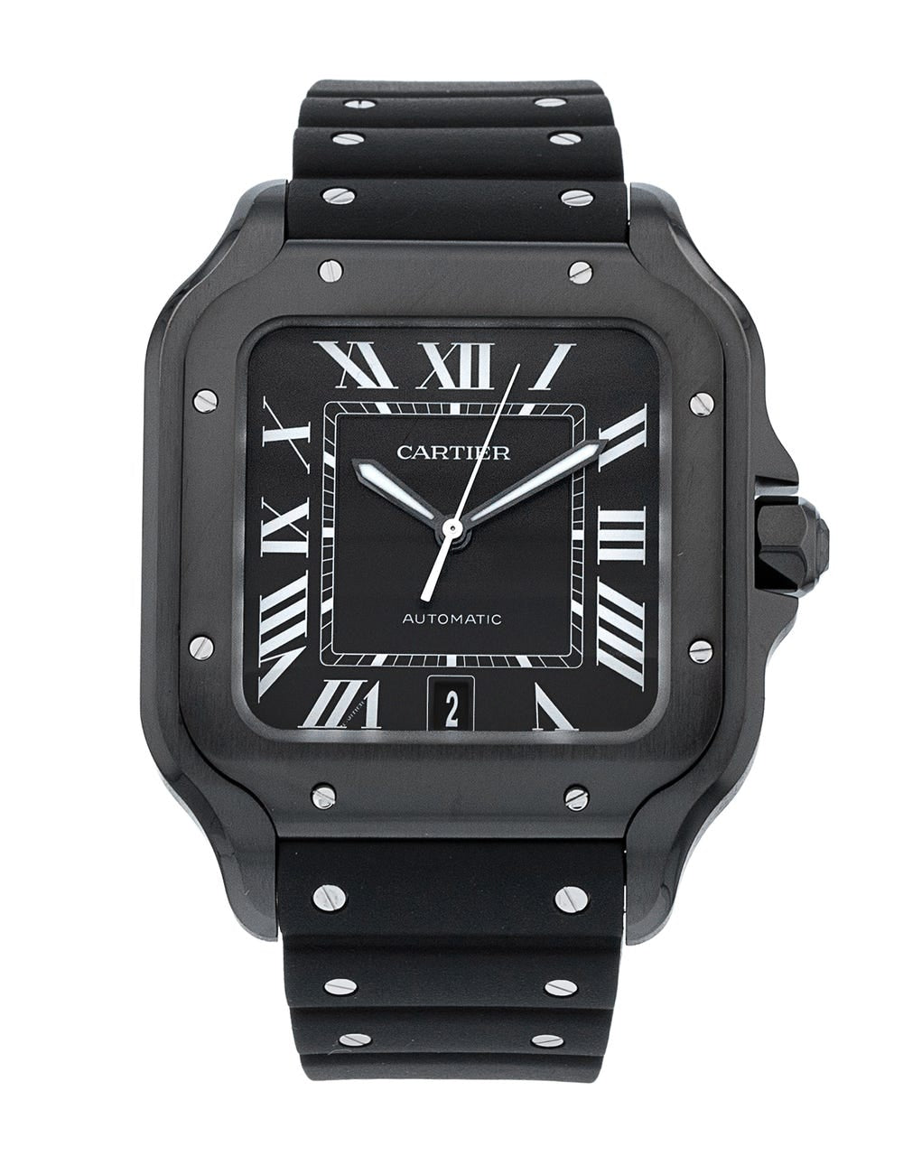 Santos  Model Automatic Black Dial Black blue stone Royal tushar