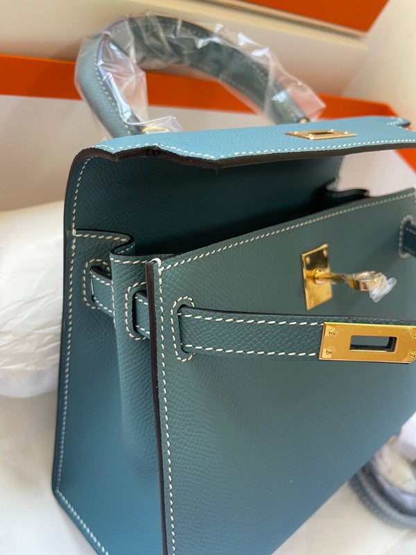 Hermes Kelly 28 Malachite Green Epsom Leather