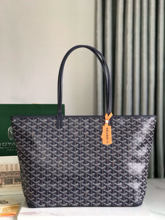 Goyard MM Artois Tote Coated Canvas Royal tushar