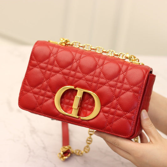 Dior Caro Bag Red Supple Cannage Calfskin Royal tushar