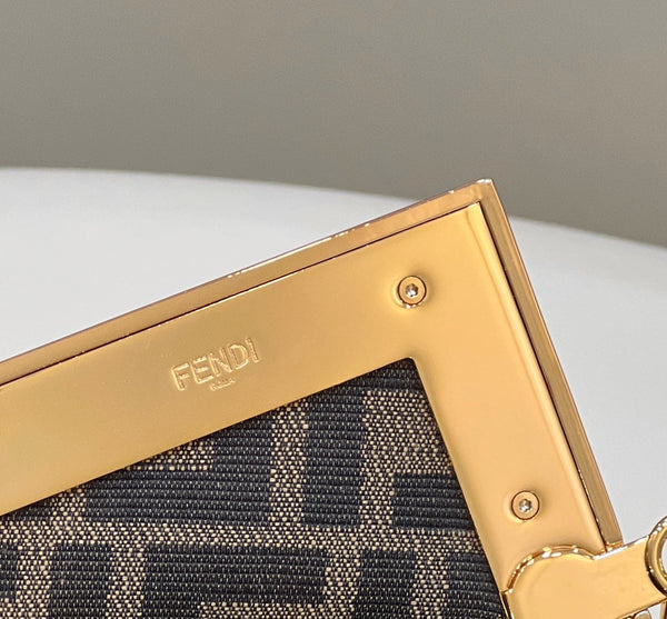 Fendi Striped Clutch Bag