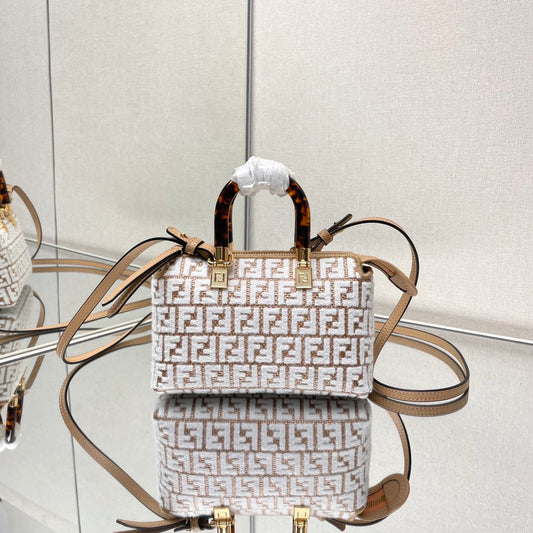 Fendi Chenille Vitello Micro FF Mini Royal tushar